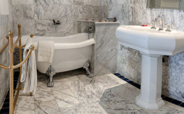 Luxury bathroom of hotel suite