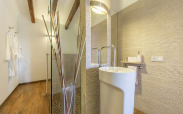 Luxury hotel bathroom with wonderful interior design
