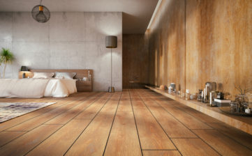 Loft room with cozy design.